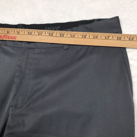 NIKE Golf Pants Men 35x28 (35/30 tag) Gray Standard Dri Fit Chino Performance - Picture 9 of 14